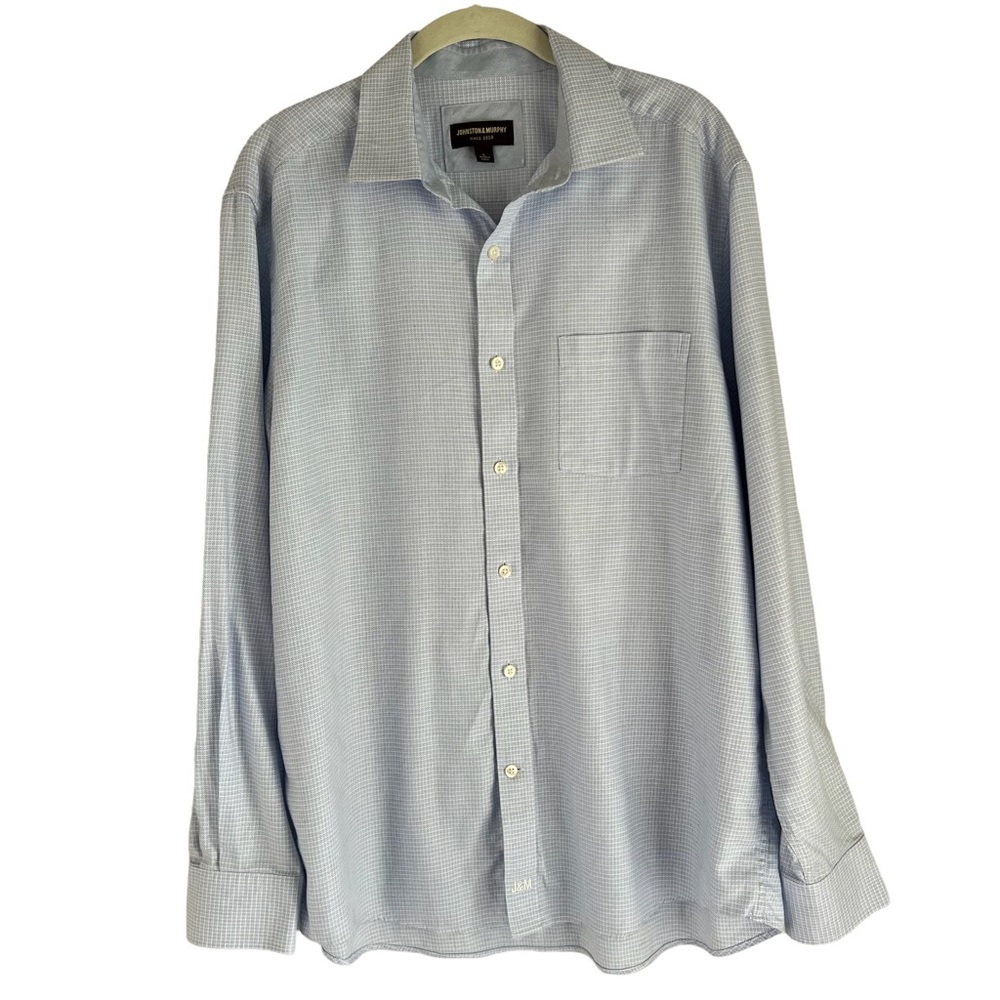 Johnston & Murphy Long Sleeve Button Down Dress Shirt Size Large